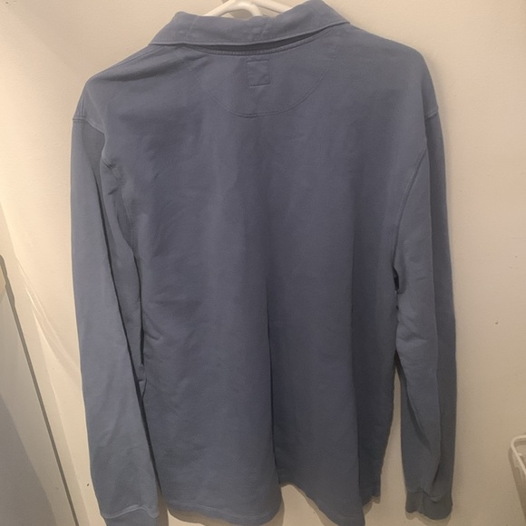 Fantastic Light Blue NY Giants Peruvian Cotton Long Sleeve Quarter Button Shirt - Picture 9 of 10